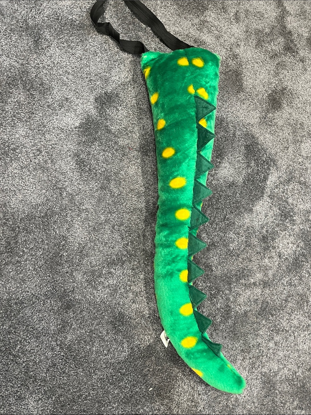 HALLOWEEN Green & Yellow Plush DINOSAUR Tail